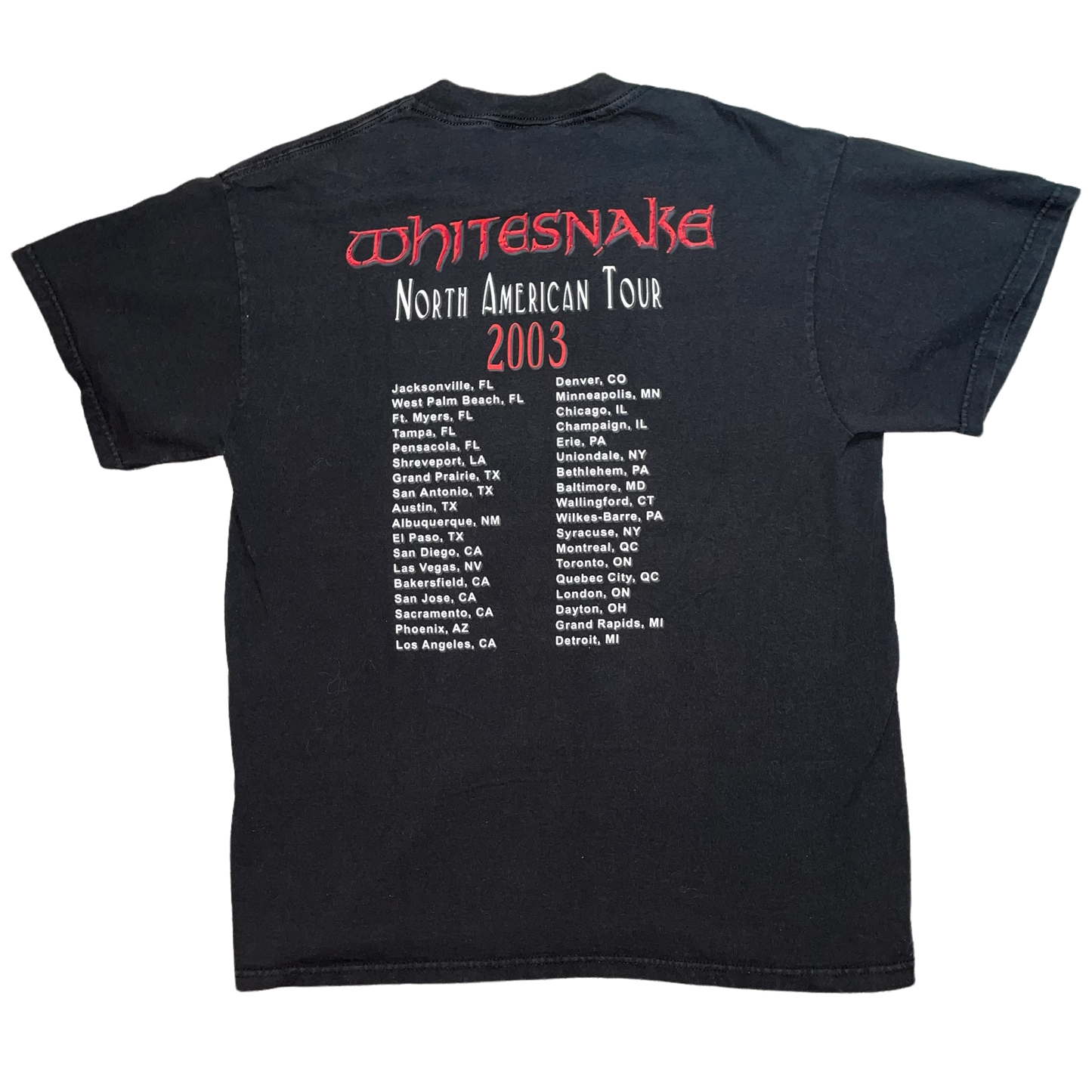 2003 Whitesnake North American Tour Graphic Tee